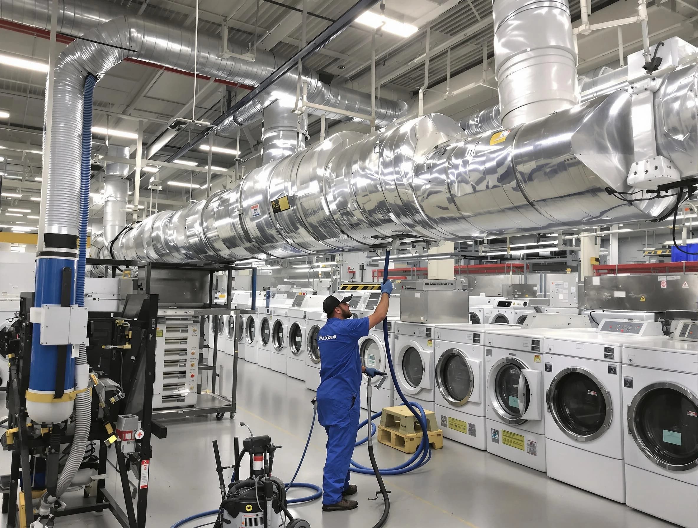 Kennedy Dryer Vent Cleaning team performing heavy-duty industrial dryer vent cleaning in Kennedy