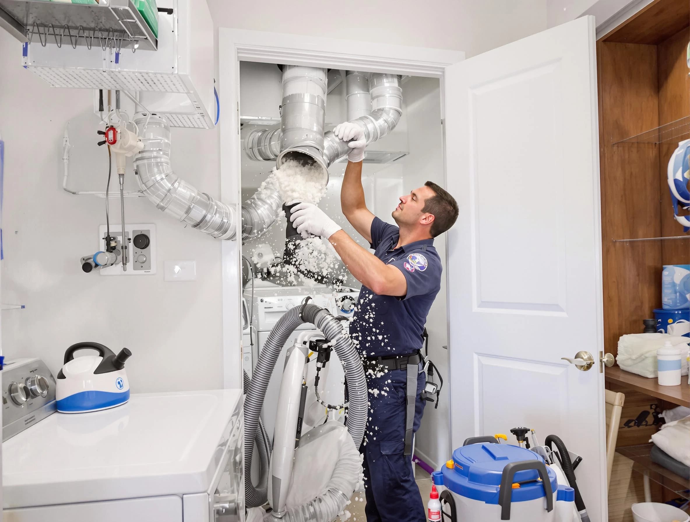 Kennedy Dryer Vent Cleaning technician delivering thorough residential dryer vent cleaning service in Kennedy